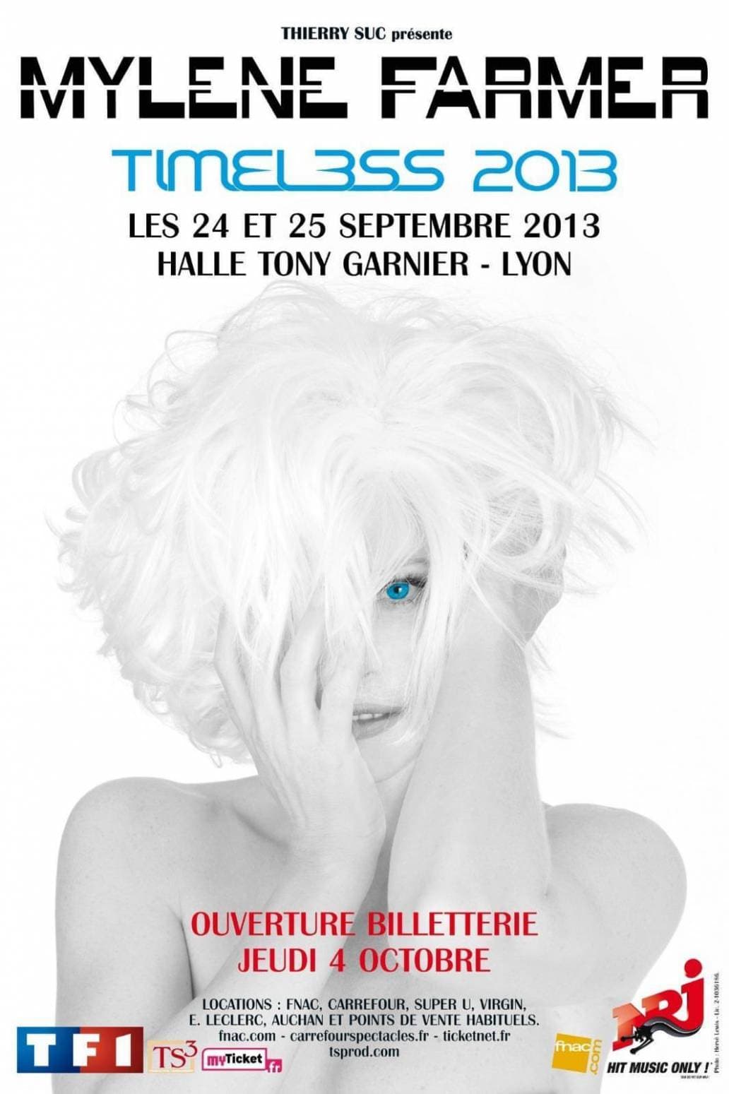 Visuel de l'identite visuelle de Mylène Farmer illustrant l'usage des couleurs